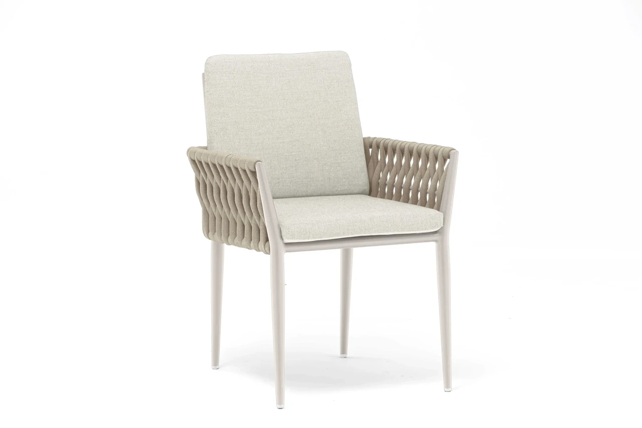 HUG dining chair, greige - Liv Outdoor